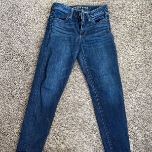 American Eagle Outfitters Women's Dark Blue Skinny Jeans